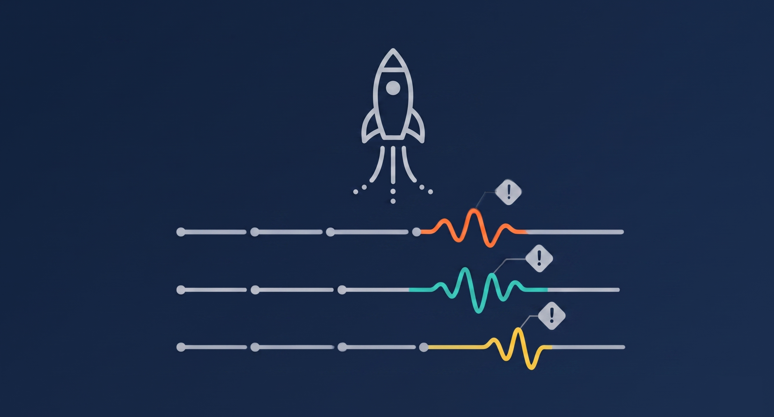 Rocket telemetry waveforms with anomalies highlighted